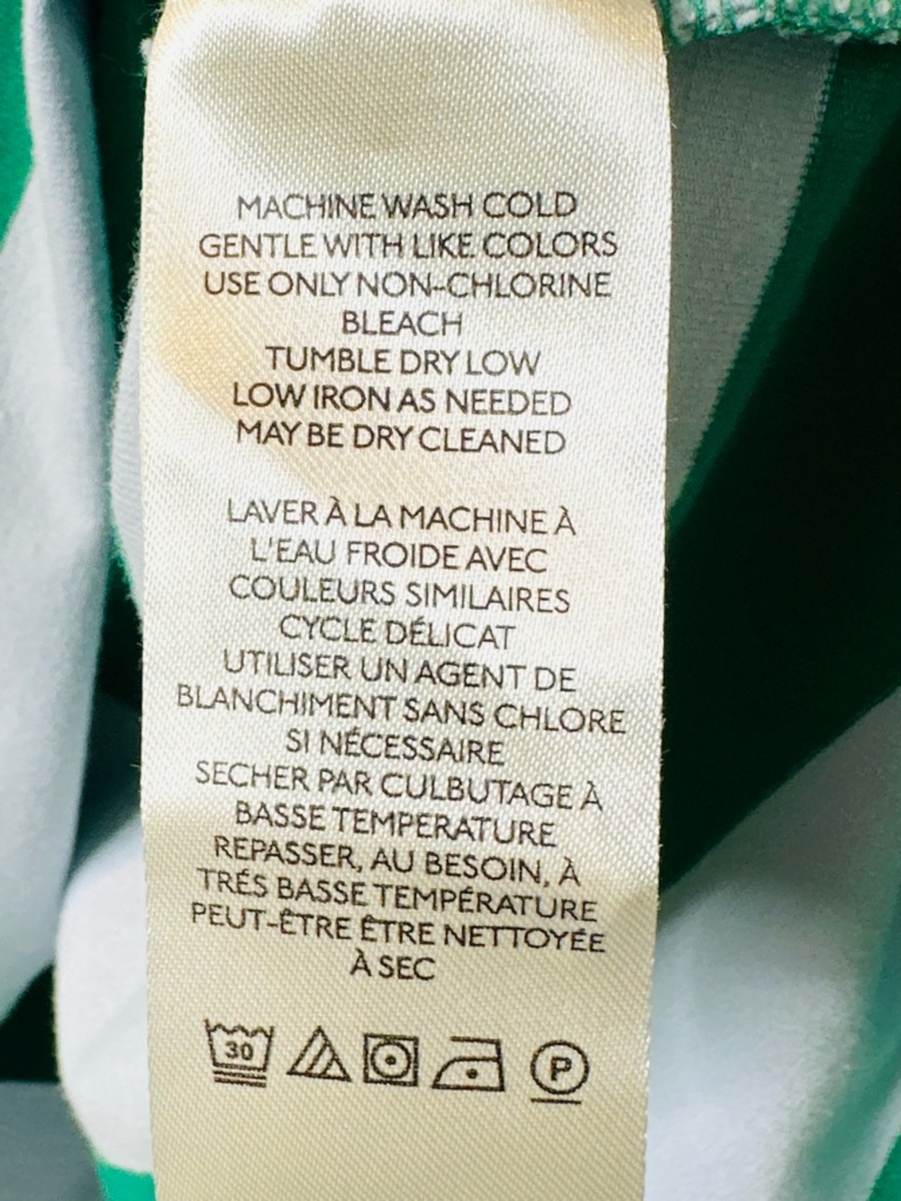 Anthro Maeve Puff Sleeve Green Blue Stripe Rugby Polo Shirt Top NWT - Picture 11 of 15